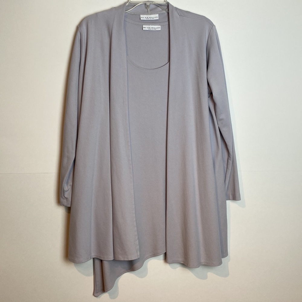 Bryn Walker Asymmetric Hem Tunic & Open Front Cardigan Set Size XS